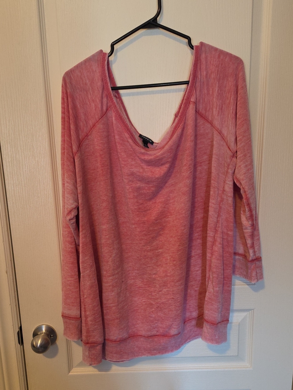 torrid Heathered Red Off The Shoulder Lightweight Sweater